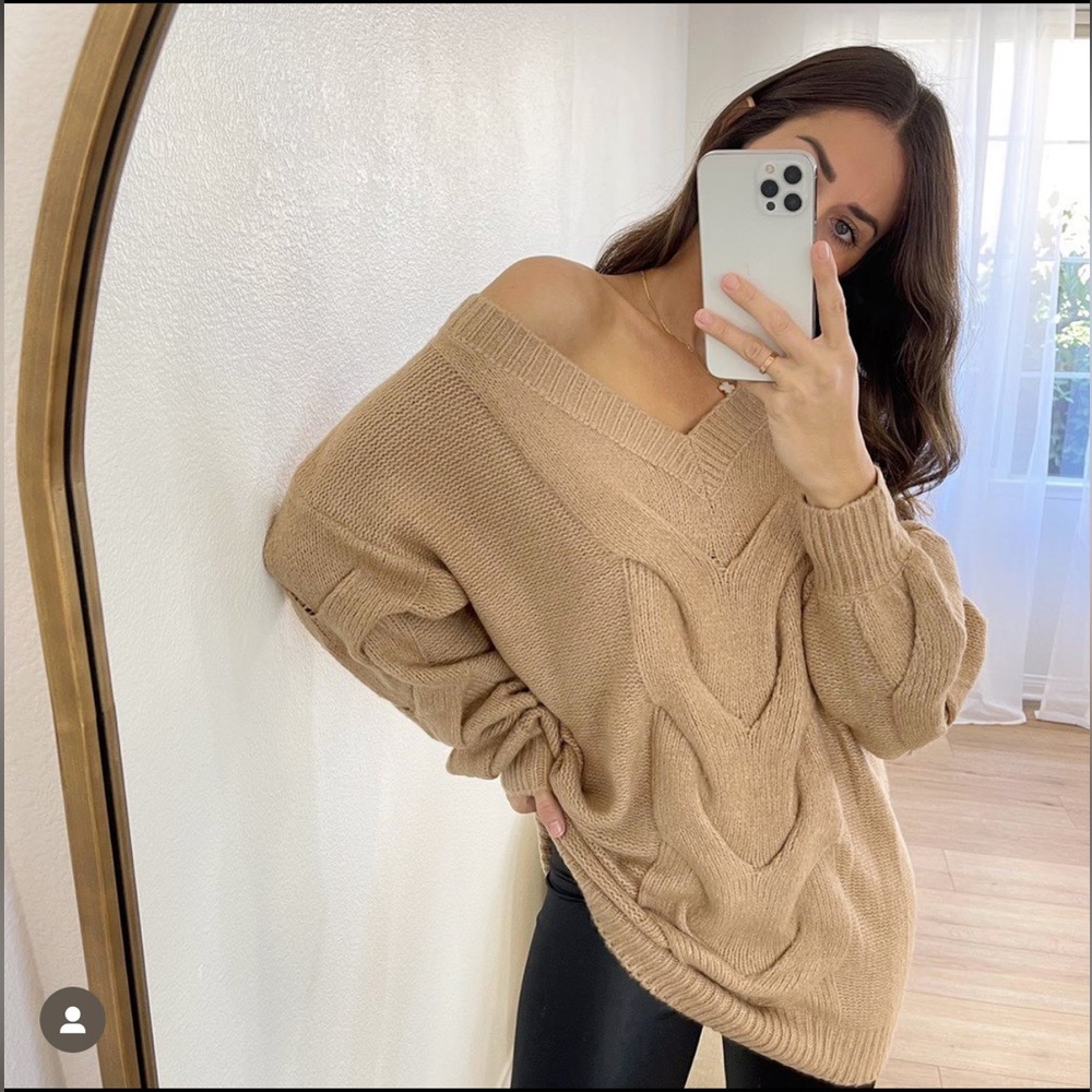 Cable knit sweater